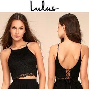 ❤️ *Lulus Lace Up Vest - Cropped Vest/ Crop Top*